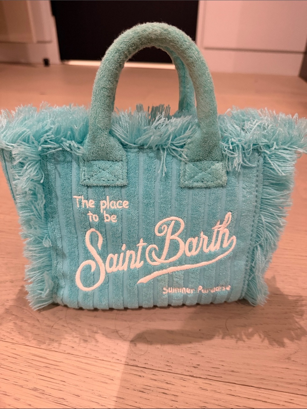 MC2 Saint Barth Turquoise Fringe Terry Tote